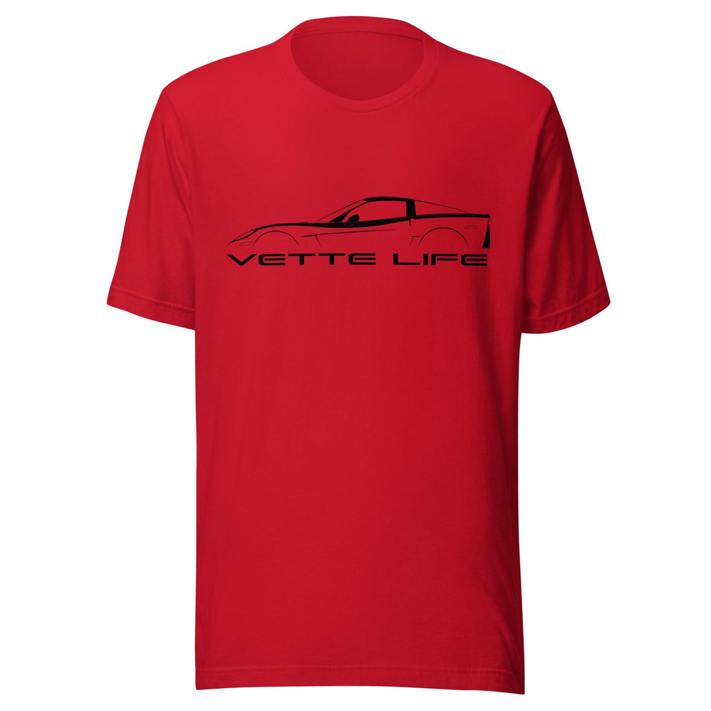 C6 Corvette T-Shirt | Corvette C6 Z06 Tee | Chevy Corvette Silhouette Shirt, Corvette Racing Apparel