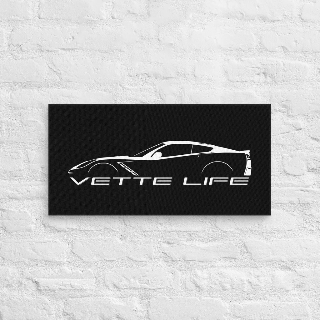 Corvette Poster | Chevy Corvette Canvas Wall Art | Garage Decor | Man Cave Art