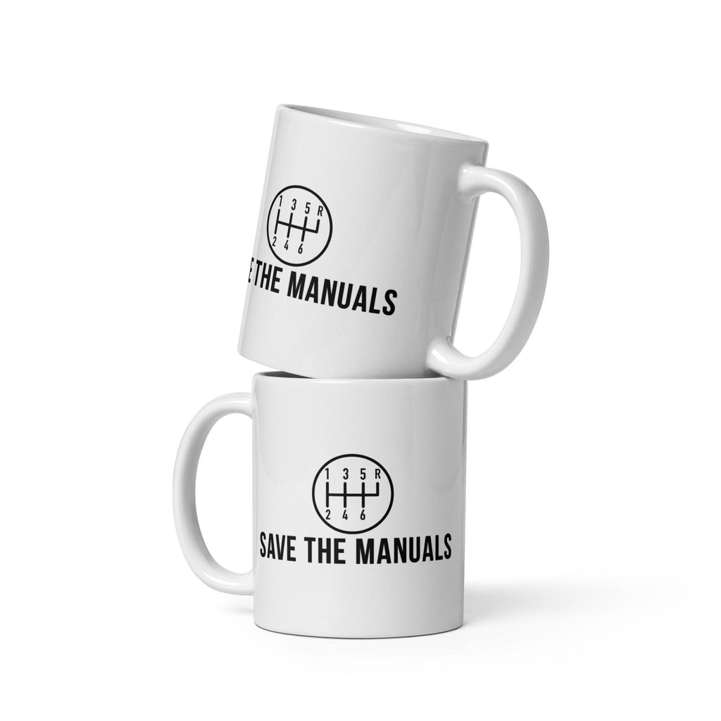 Save The Manuals Coffee Mug | Funny Car Guy Gift | Manual Transmission Mug | Mechanic Gift | Car Enthusiast Mug | Garage Coffee Cup