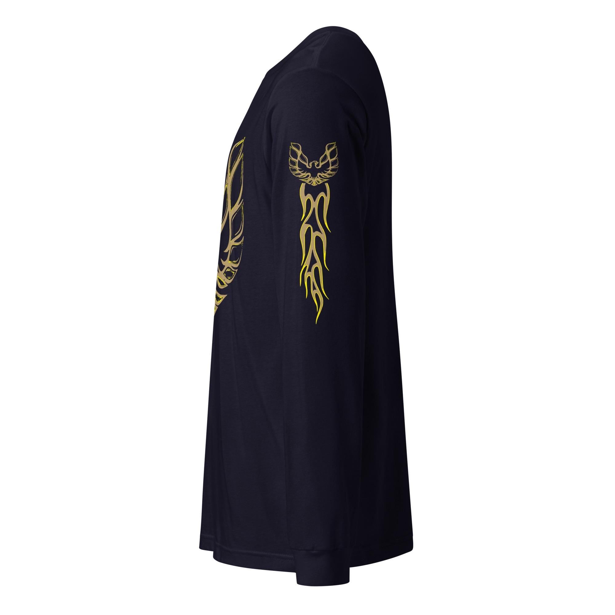 Pontiac Trans Am Long Sleeve Shirt with fire bird on sleeves | Car Guy Gift • Car Enthusiast Gift • Pontiac Firebird Shirt