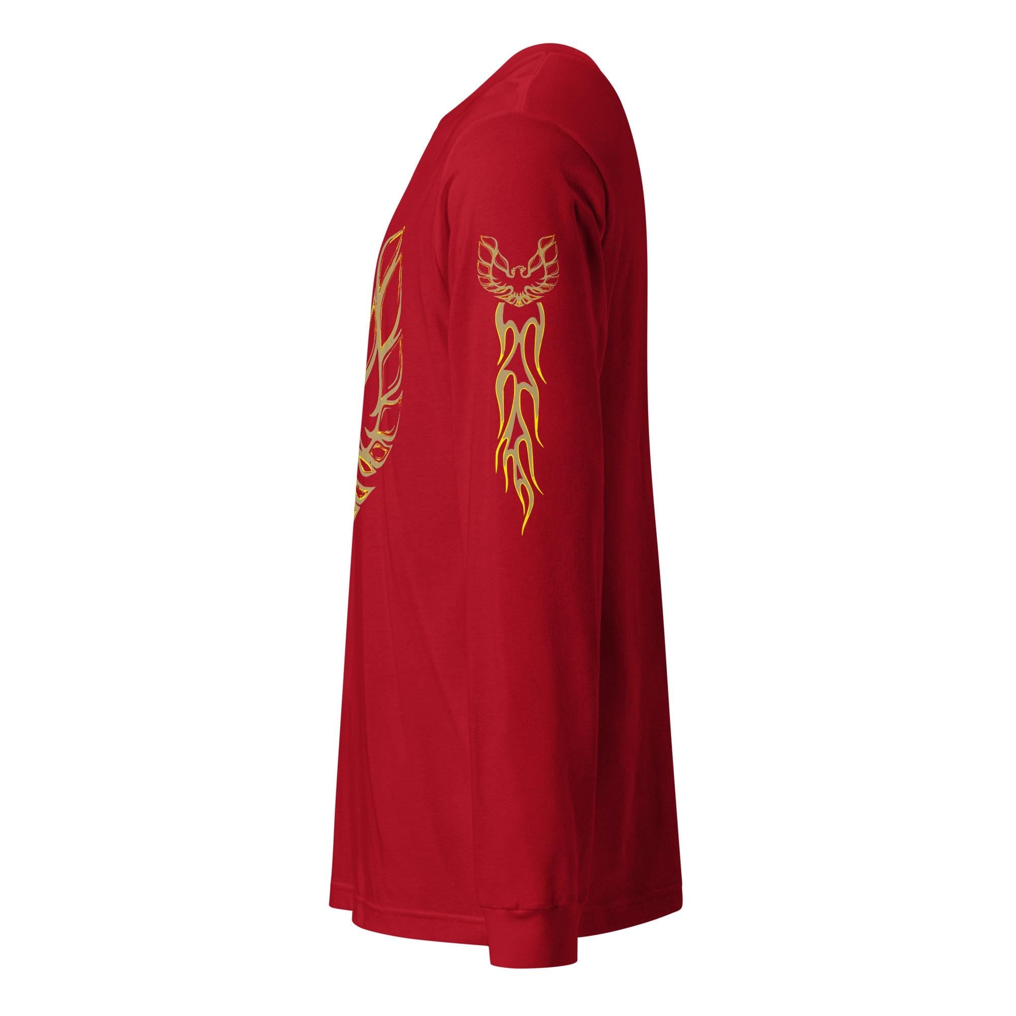 Pontiac Trans Am Long Sleeve Shirt with fire bird on sleeves | Car Guy Gift • Car Enthusiast Gift • Pontiac Firebird Shirt