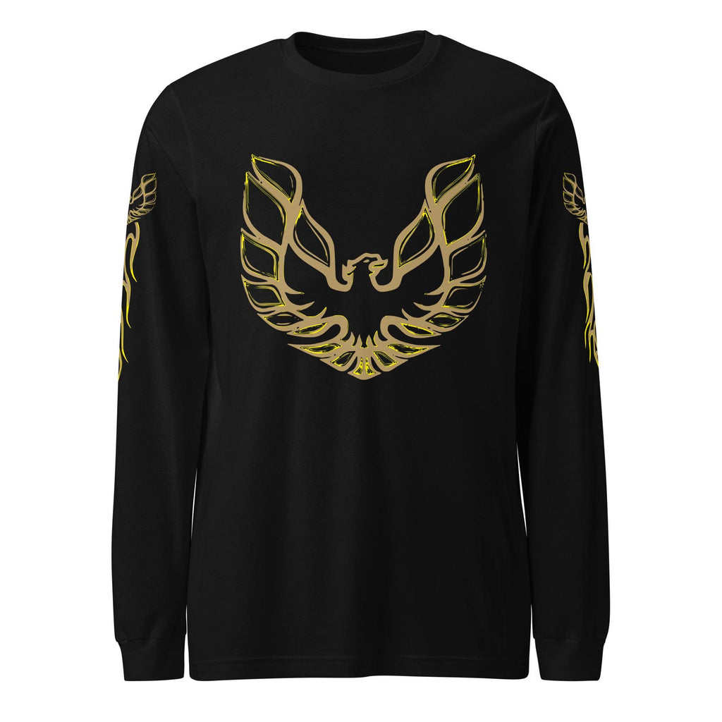 Pontiac Trans Am Long Sleeve Shirt with fire bird on sleeves | Car Guy Gift • Car Enthusiast Gift • Pontiac Firebird Shirt