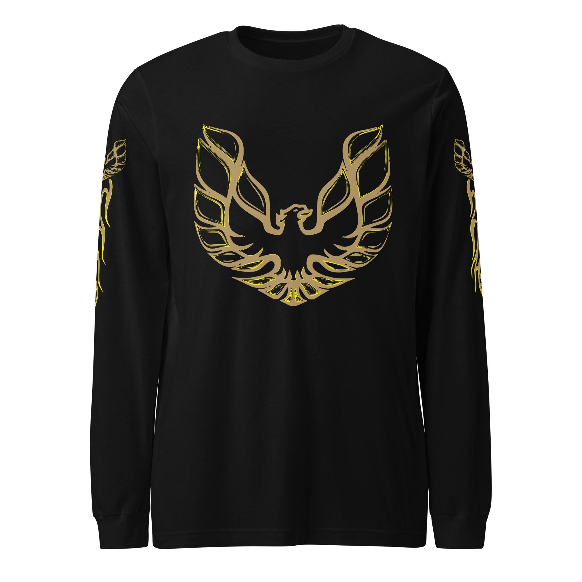 Pontiac Trans Am Long Sleeve Shirt with fire bird on sleeves | Car Guy Gift • Car Enthusiast Gift • Pontiac Firebird Shirt