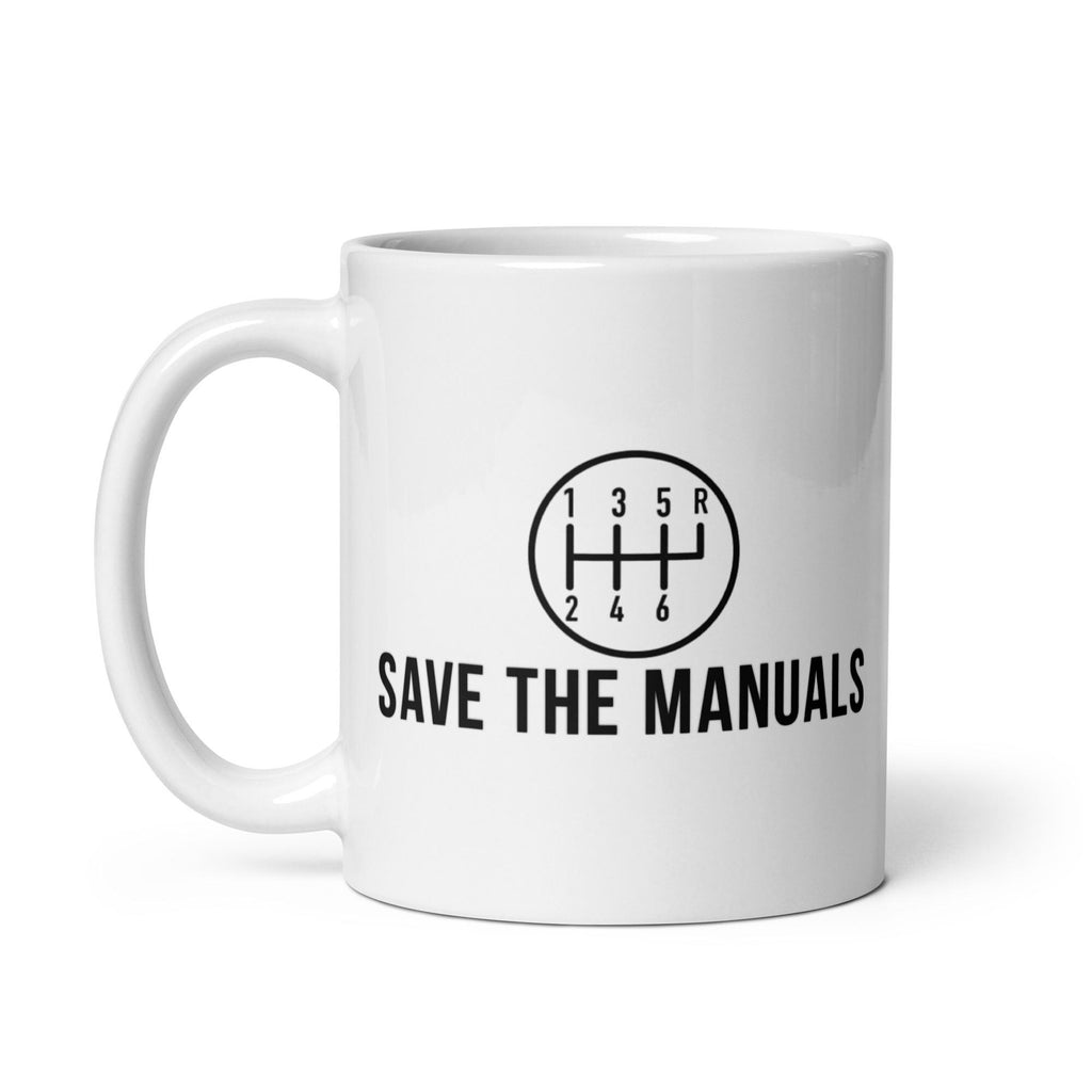 Save The Manuals Coffee Mug | Funny Car Guy Gift | Manual Transmission Mug | Mechanic Gift | Car Enthusiast Mug | Garage Coffee Cup