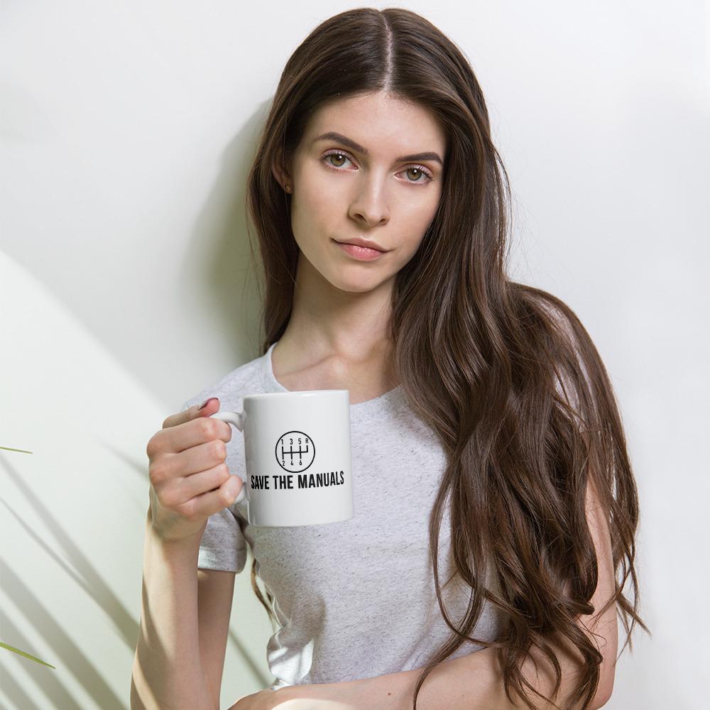 Save The Manuals Coffee Mug | Funny Car Guy Gift | Manual Transmission Mug | Mechanic Gift | Car Enthusiast Mug | Garage Coffee Cup