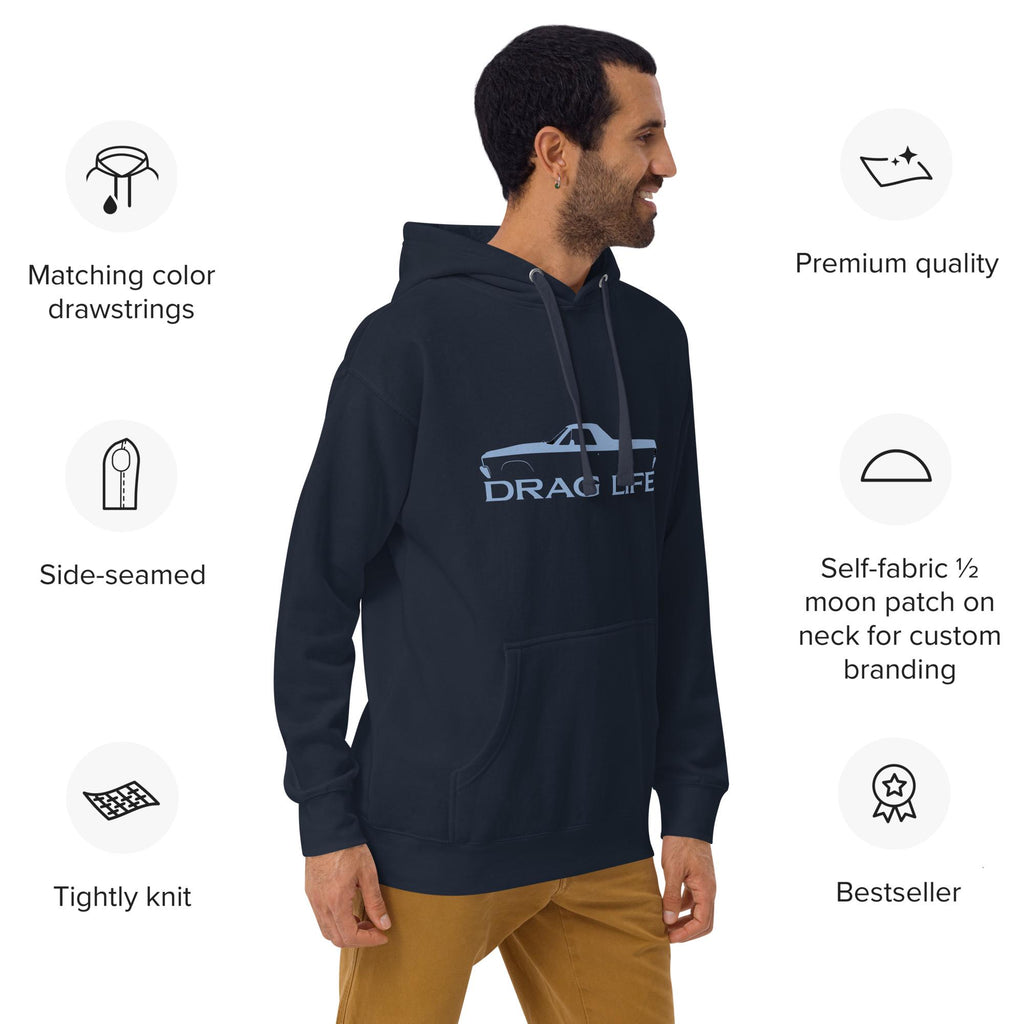 El Camino Drag Life Hoodie | Car Enthusiast Gift | Drag Racing Sweatshirt