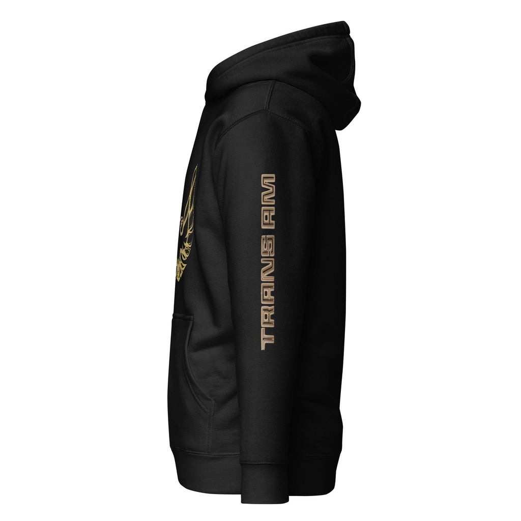 Pontiac Firebird Hoodie with Sleeve Logo | Vintage Car Enthusiast Gift