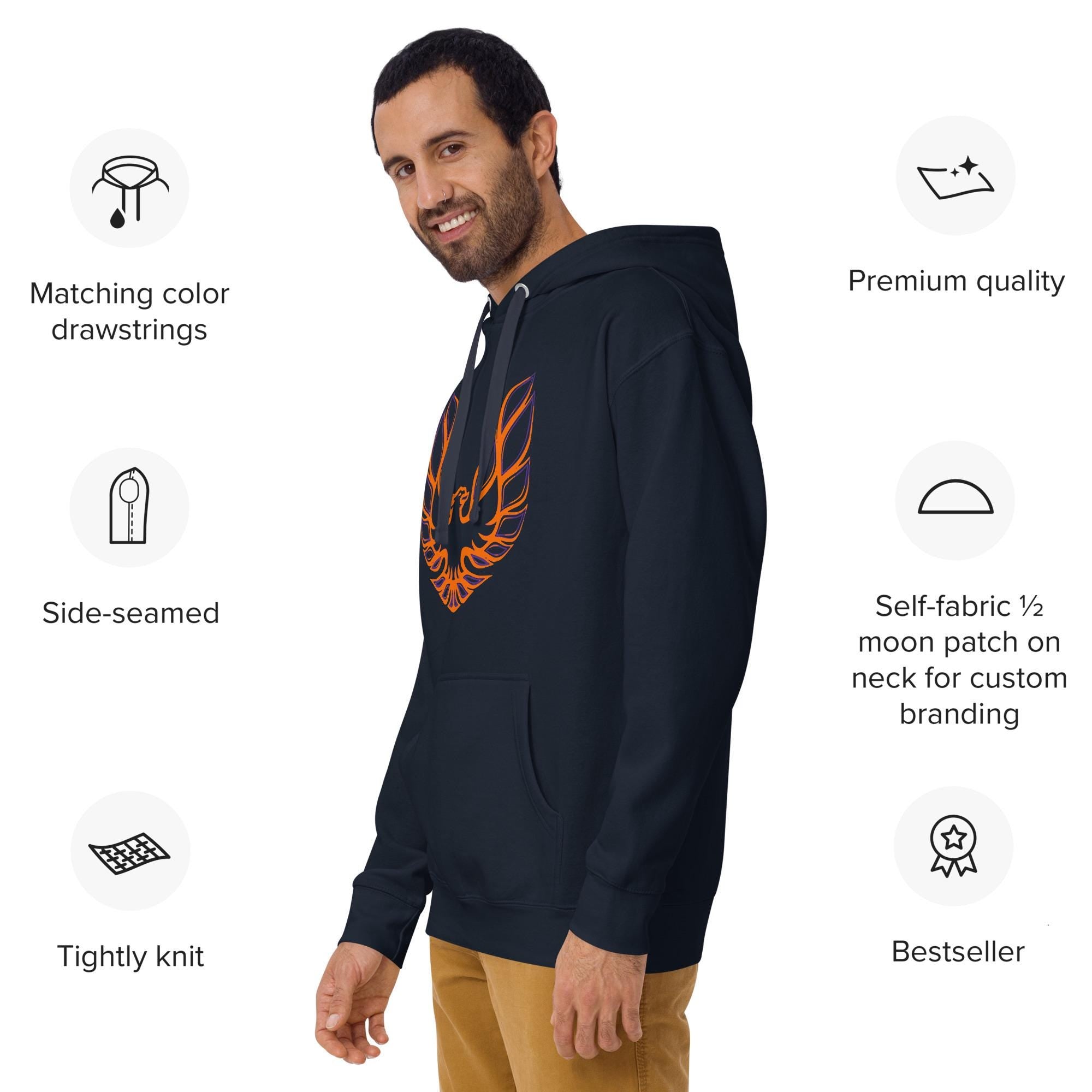 Pontiac Trans Am Hoodie – Sports Team Color Inspired Muscle Car Sweatshirt