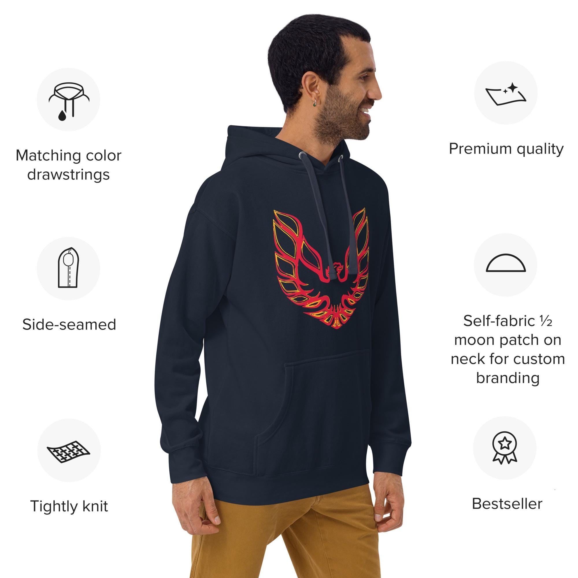 Pontiac Trans Am Hoodie – Sports Team Color Inspired Muscle Car Sweatshirt