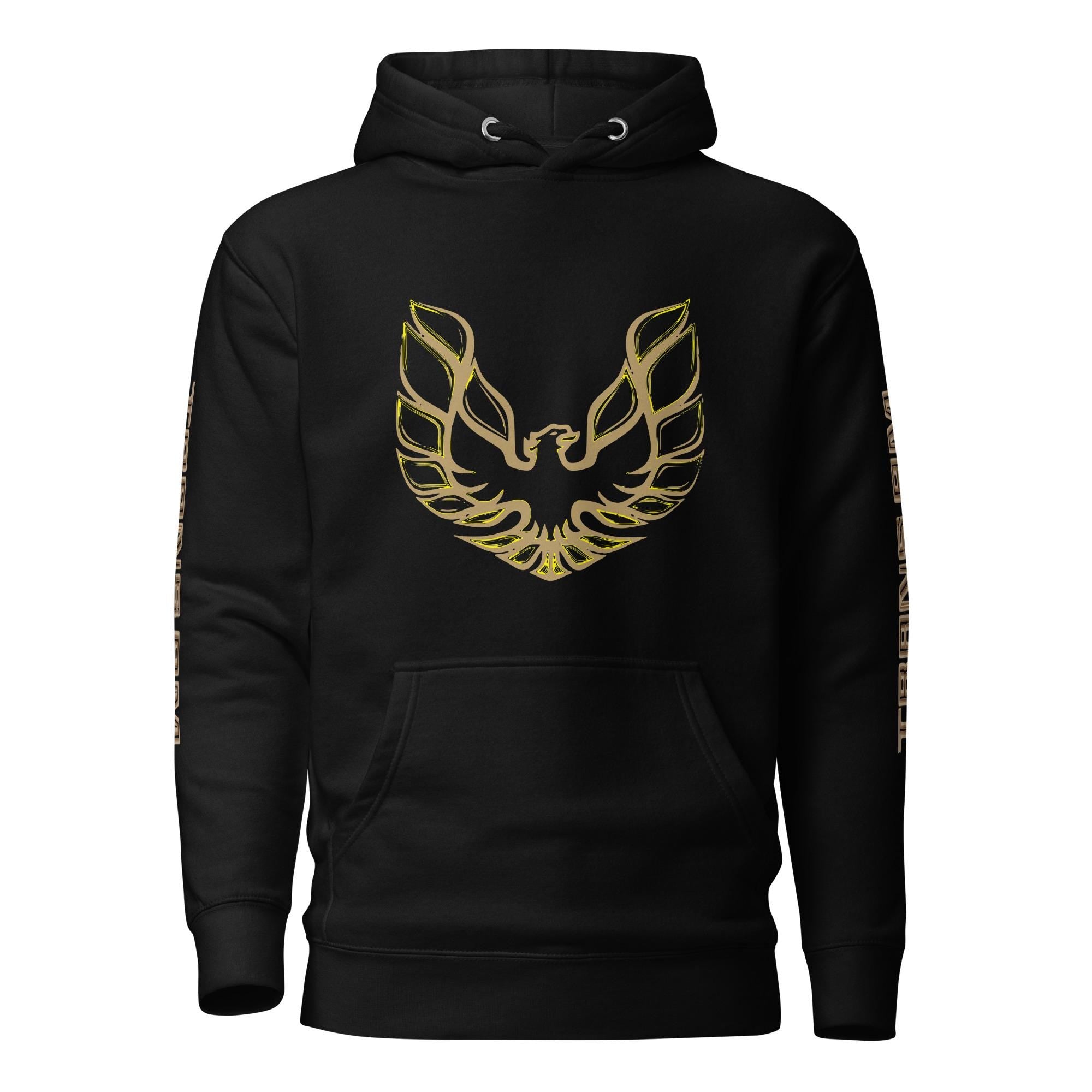Pontiac Firebird Hoodie with Sleeve Logo | Vintage Car Enthusiast Gift