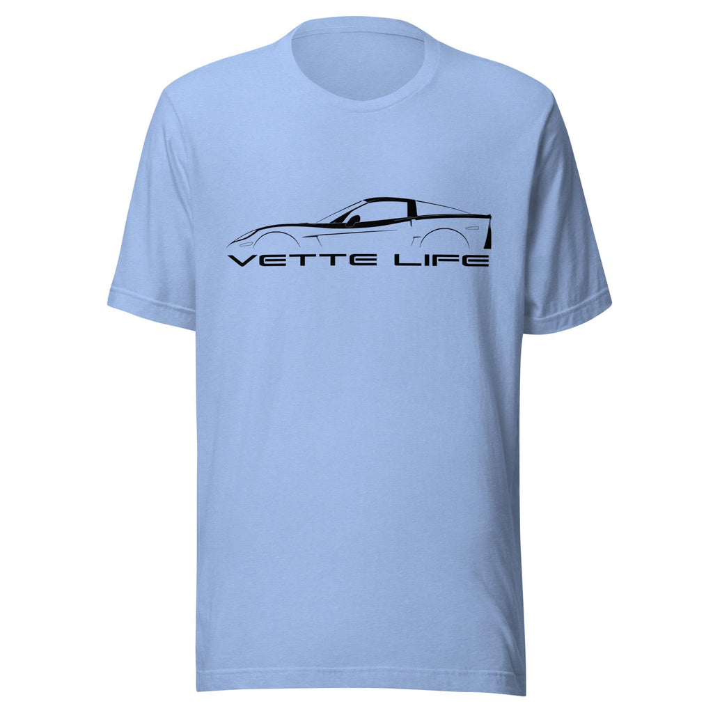 C6 Corvette T-Shirt | Corvette C6 Z06 Tee | Chevy Corvette Silhouette Shirt, Corvette Racing Apparel