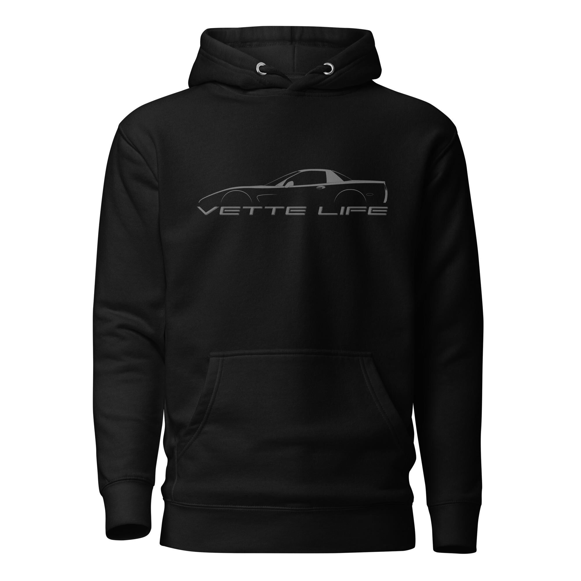 Corvette C5 Silhouette Hoodie | Chevy Corvette Graphic Sweatshirt for Car Enthusiasts