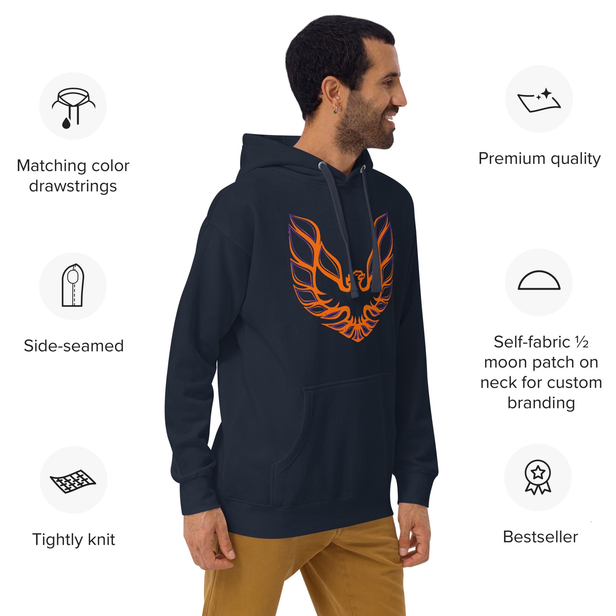 Pontiac Trans Am Hoodie – Sports Team Color Inspired Muscle Car Sweatshirt