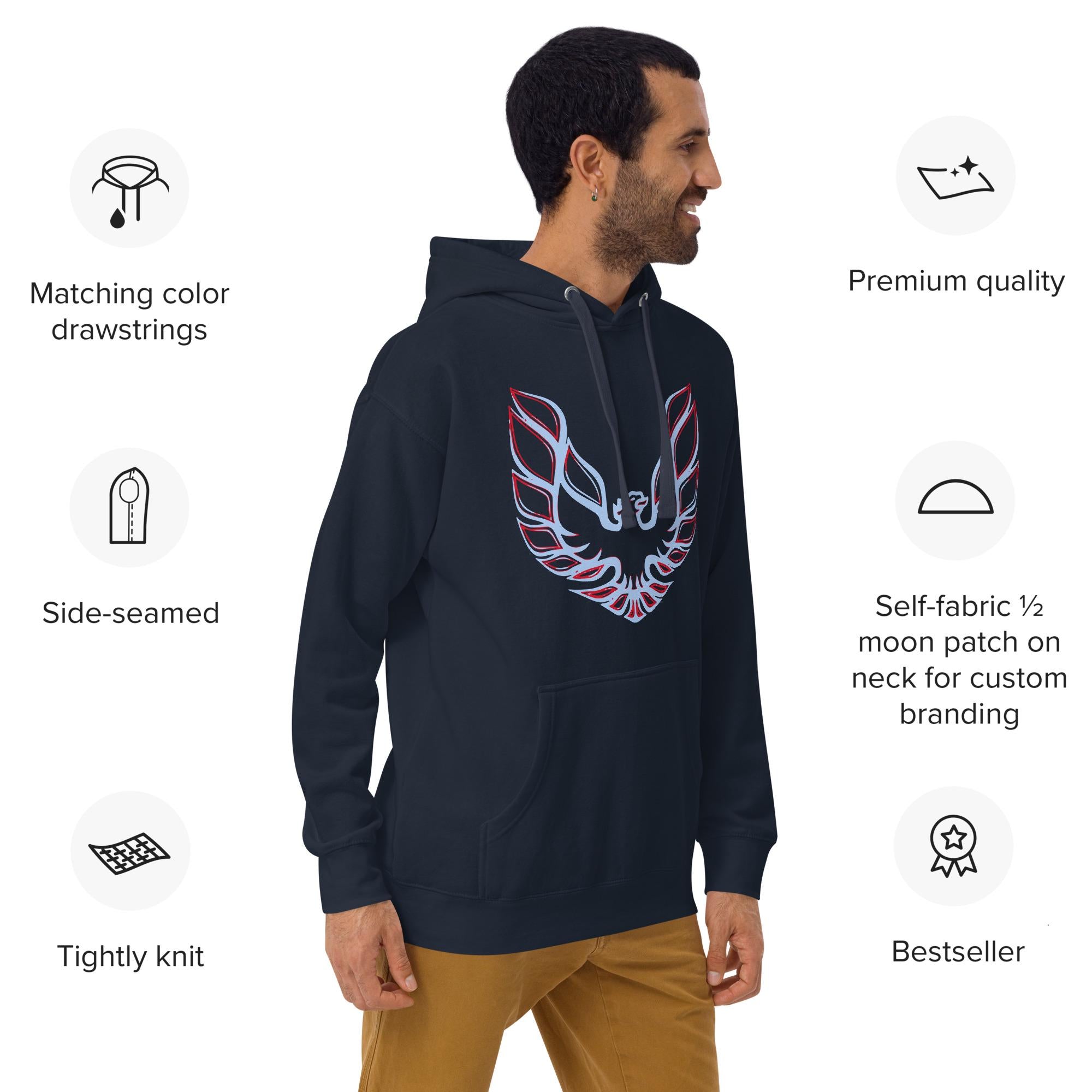 Pontiac Trans Am Hoodie – Sports Team Color Inspired Muscle Car Sweatshirt