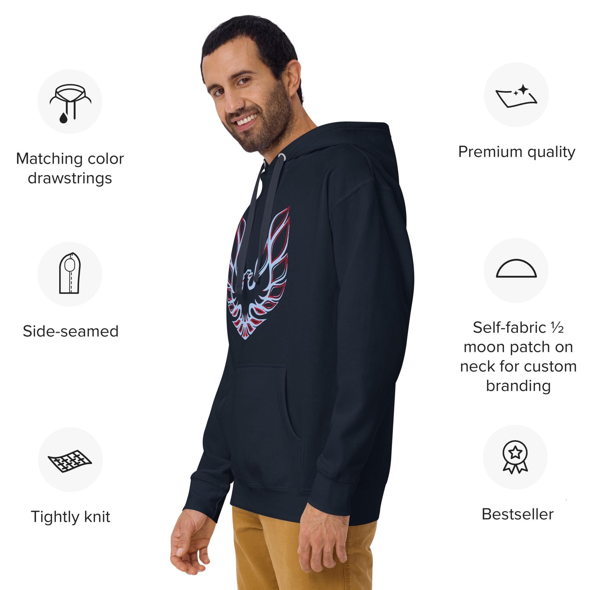Pontiac Trans Am Hoodie – Sports Team Color Inspired Muscle Car Sweatshirt