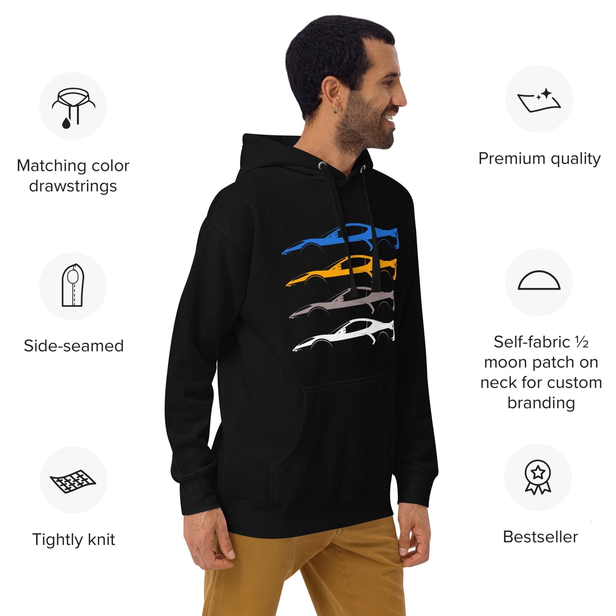 C8 Corvette Hoodie | Mid Engine Corvette Sweatshirt | Chevy Corvette Silhouette Pullover | Corvette Owner Gift | Bella Canvas Graphic Hoodie