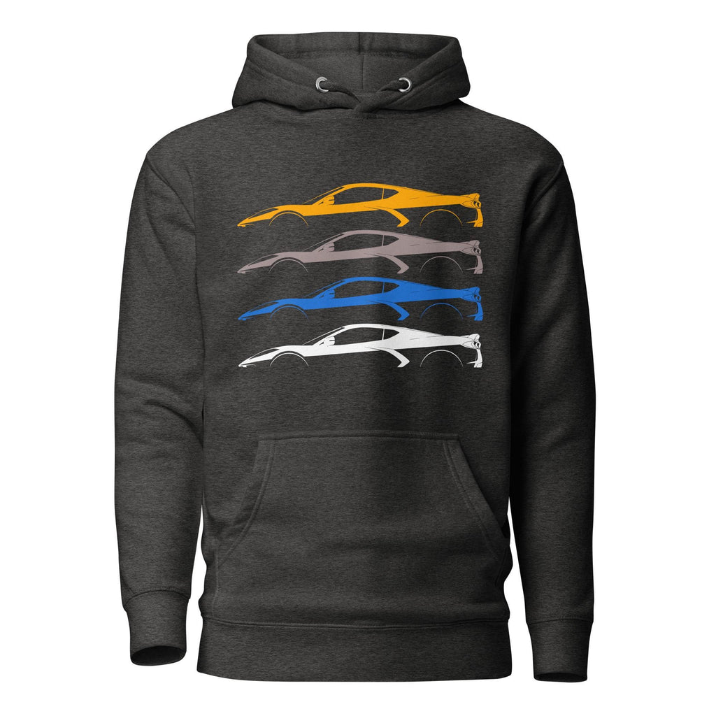 C8 Corvette Hoodie | Mid Engine Corvette Sweatshirt | Chevy Corvette Silhouette Pullover