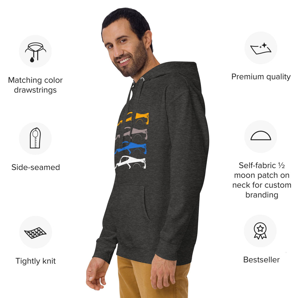 C8 Corvette Hoodie | Mid Engine Corvette Sweatshirt | Chevy Corvette Silhouette Pullover