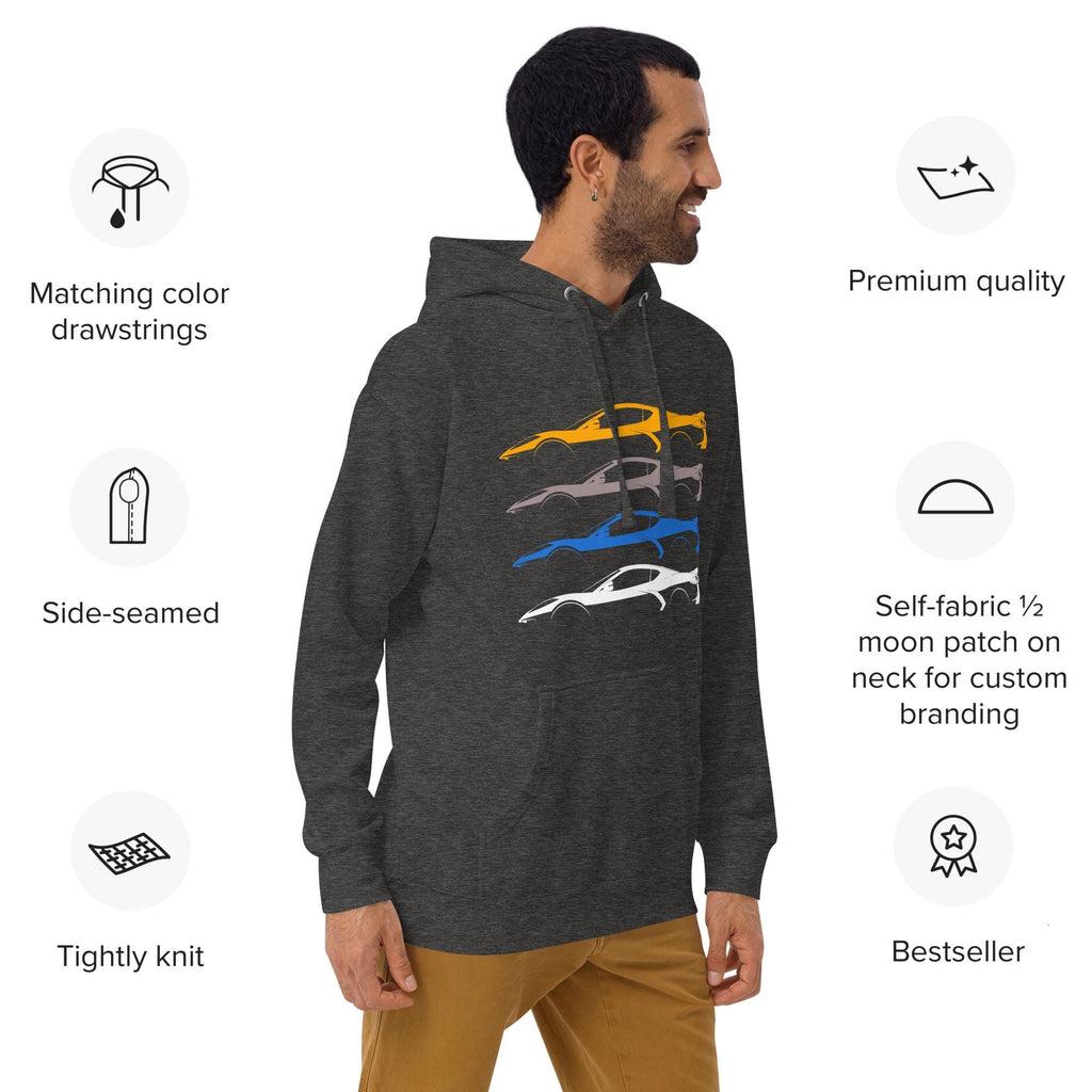 C8 Corvette Hoodie | Mid Engine Corvette Sweatshirt | Chevy Corvette Silhouette Pullover
