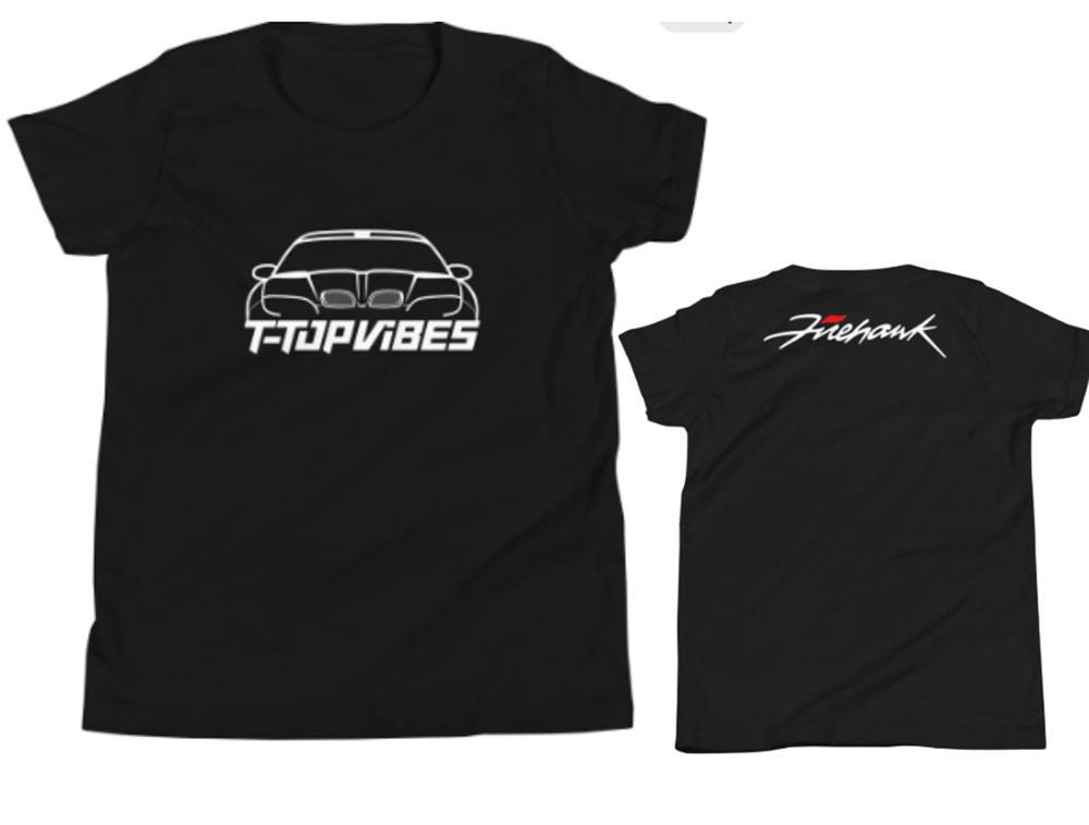 Youth Pontiac Trans Am Firehawk Shirt, Front/Back Design, WS6 Muscle Car Tee