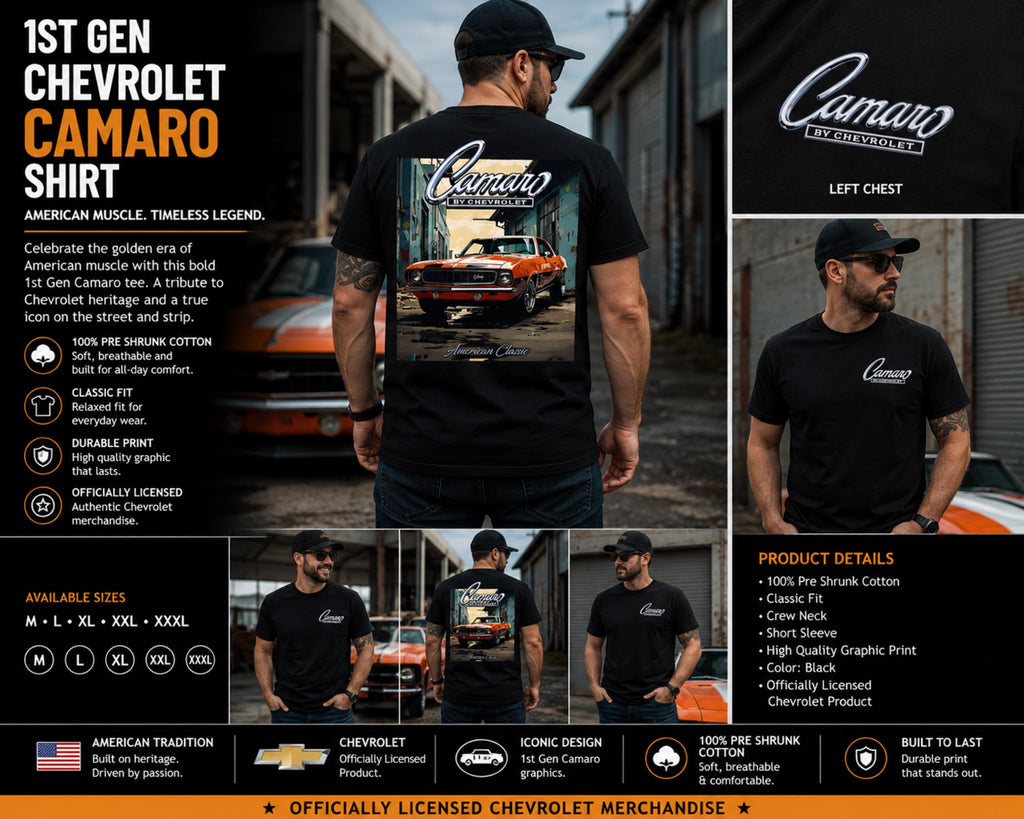 1st Gen Camaro T-Shirt | Classic American Muscle Car Tee