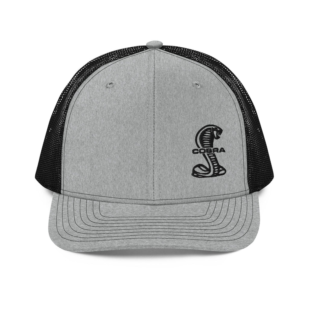Ford Mustang Cobra Trucker Hat, Mustang Cobra Snapback Cap, Gray Black Richardson 112 Mesh Hat, Car Guy Gift, Cobra Mustang Hat