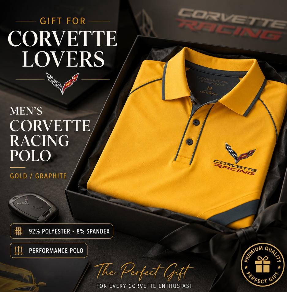 Men's Corvette Racing Polo C7 Emblem Performance Shirt