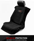 C6 Corvette Seat Armour Towel | Black Cotton Terry Seat Protector | Officially Licensed GM®