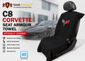 C8 Corvette Seat Armour Towel | Black 100% Cotton Terry Seat Protector