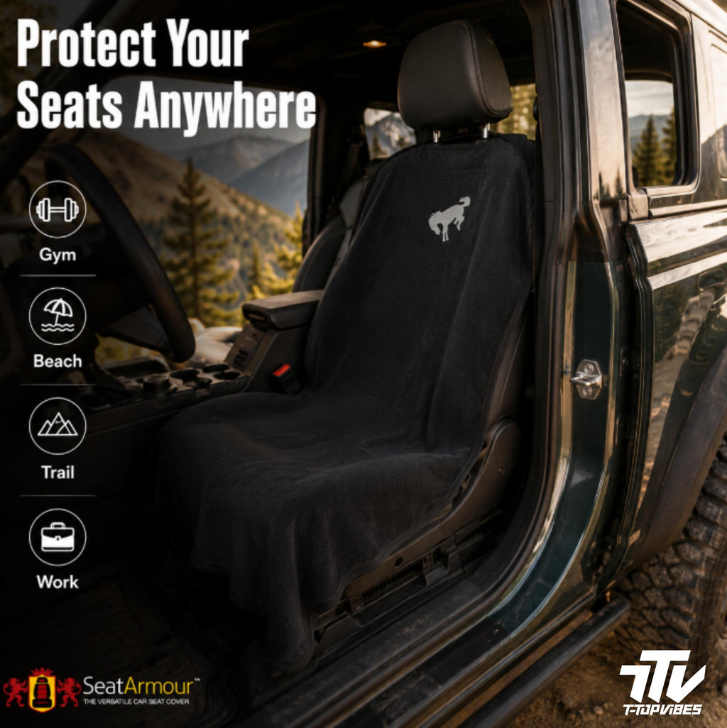 Ford Bronco Seat Cover Towel | 100% Cotton Terry Velour, Officially Licensed