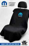 Officially Licensed Mopar Terry Velour Seat Cover | Black Cotton Protector
