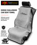Dodge Challenger Seat Towel | Gray Cotton Terry Velour Car Seat Cover