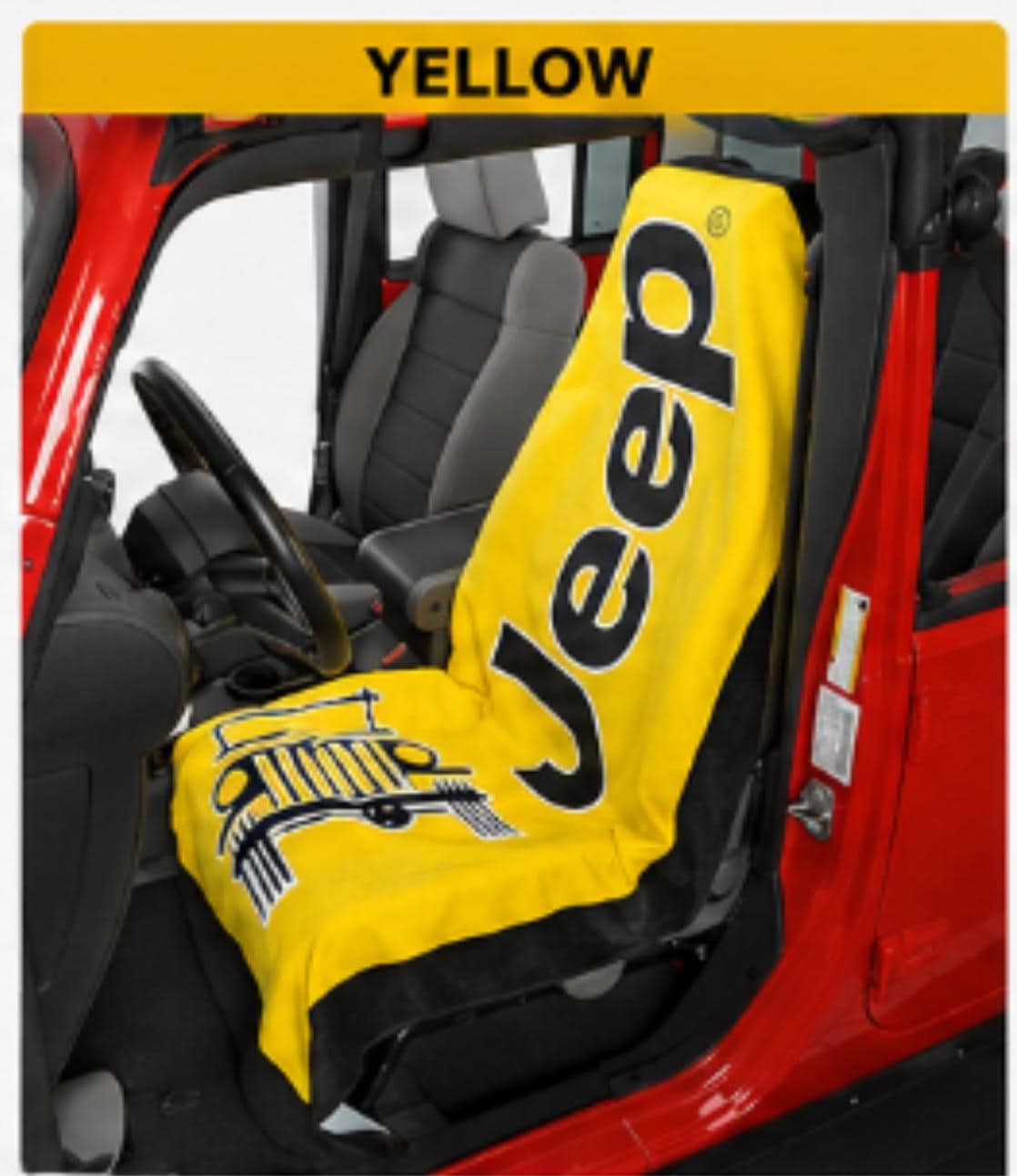 Officially Licensed Jeep Terry Velour Seat Cover | Universal Fit Towel 2 Go