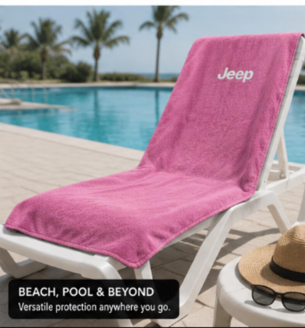 Officially Licensed Jeep Pink Terry Velour Seat Cover Towel | Universal Fit
