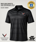 Men's C8 Corvette Performance Polo | Carbon Golf Shirt, Moisture-Wicking (Officially Licensed)