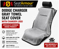 Officially Licensed Dodge Charger Gray Cotton Terry Velour Seat Cover Towel