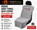 Officially Licensed Dodge Gray Cotton Terry Velour Seat Cover Towel
