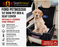 Officially Licensed Ford Pet Car Seat Bed & Cover | Universal Dog Travel Protection