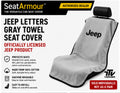 Officially Licensed Jeep Gray Cotton Terry Velour Seat Cover Towel