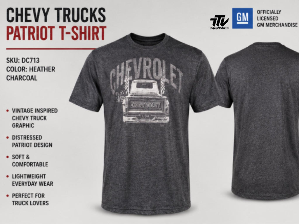 Vintage Chevy Truck Patriot T-Shirt | Distressed Classic Chevrolet Graphic Tee