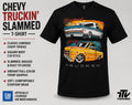 Chevy Truckin' Slammed T-Shirt | Officially Licensed GM C10 Square Body Tee