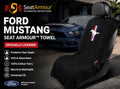 Ford Mustang Seat Cover Towel | Black Cotton Terry Seat Protector, Officially Licensed