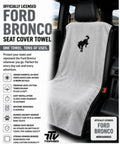 Officially Licensed Ford Bronco Gray Cotton Terry Velour Seat Cover Towel