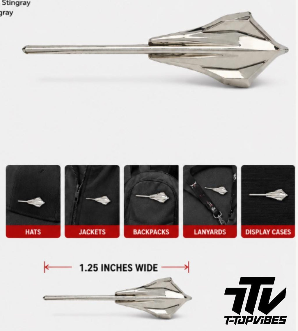 Corvette Stingray Lapel Pin | Polished Chrome Emblem (1.25 in.)
