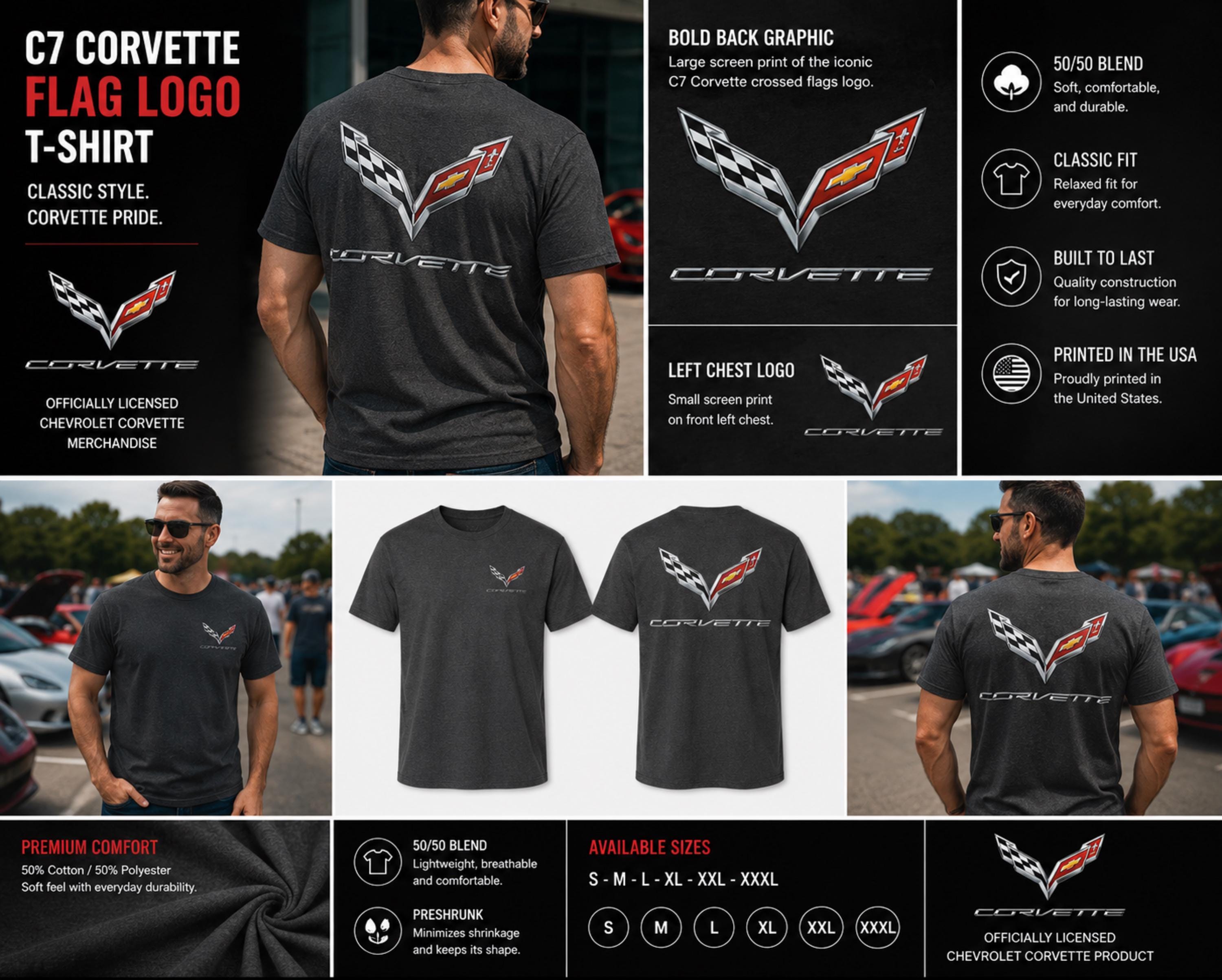 Corvette T-Shirt | Cotton-Poly Blend Tee