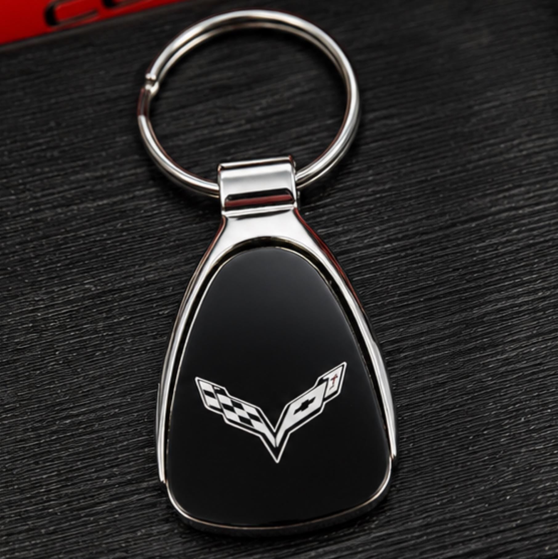 Corvette Chrome Teardrop Keychain | C7 Corvette Gift