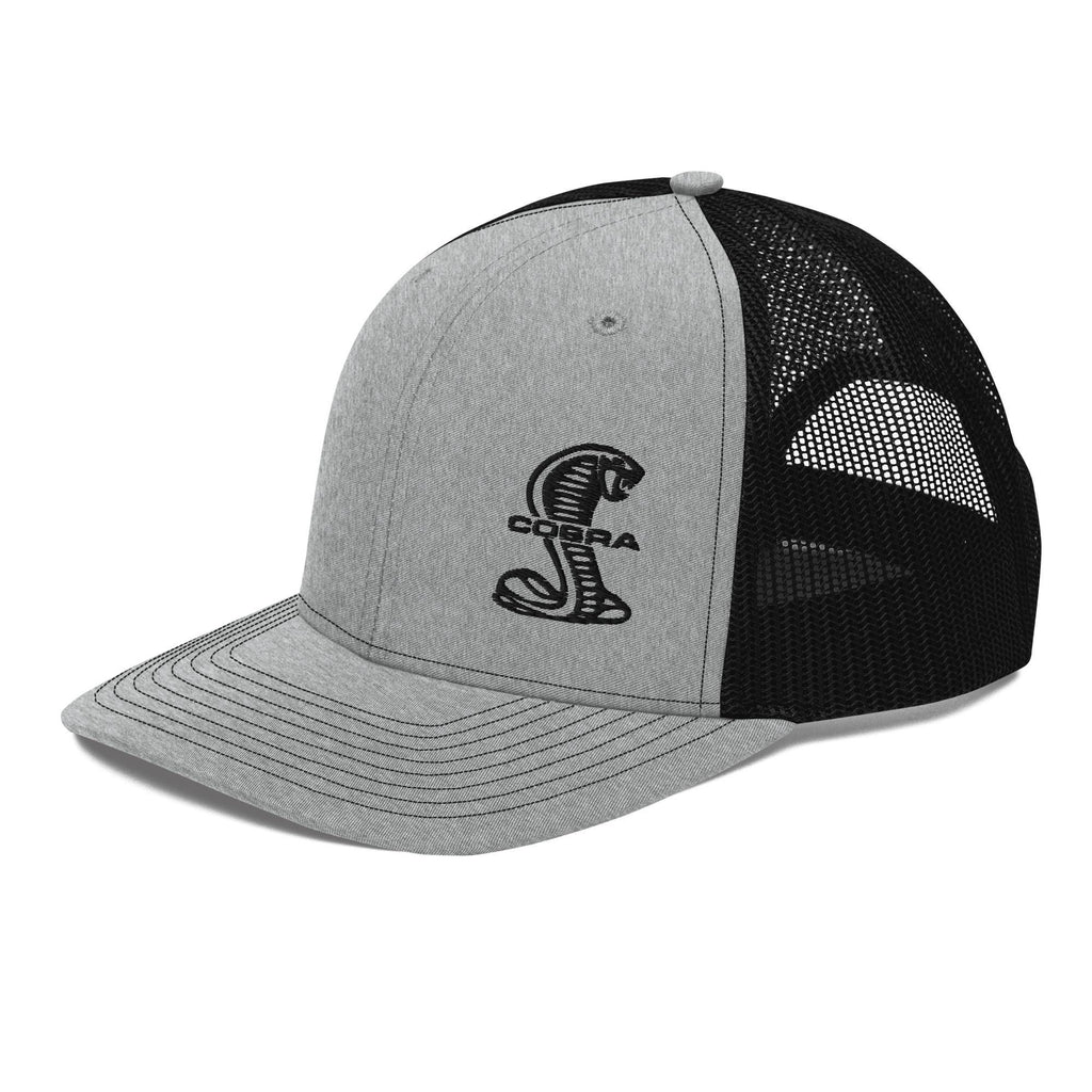 Ford Mustang Cobra Trucker Hat, Mustang Cobra Snapback Cap, Gray Black Richardson 112 Mesh Hat, Car Guy Gift, Cobra Mustang Hat