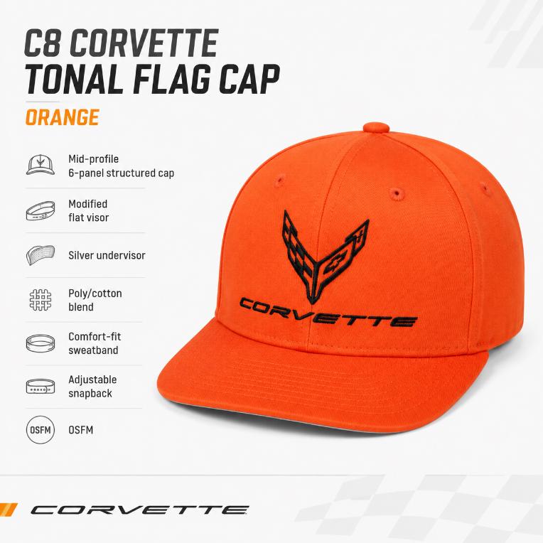 Corvette Snapback Cap | Officially Licensed GM Merchandise