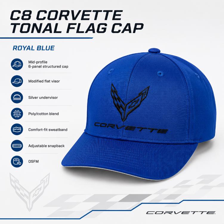Corvette Snapback Cap | Officially Licensed GM Merchandise