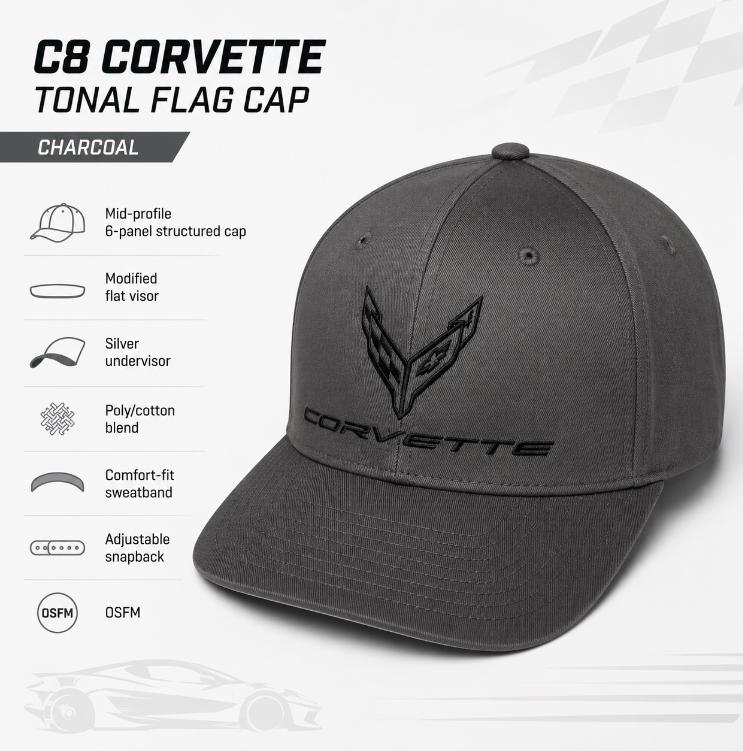 Corvette Snapback Cap | Officially Licensed GM Merchandise